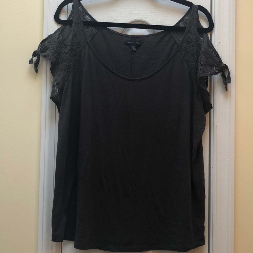 Cold Shoulder Lace Shirt